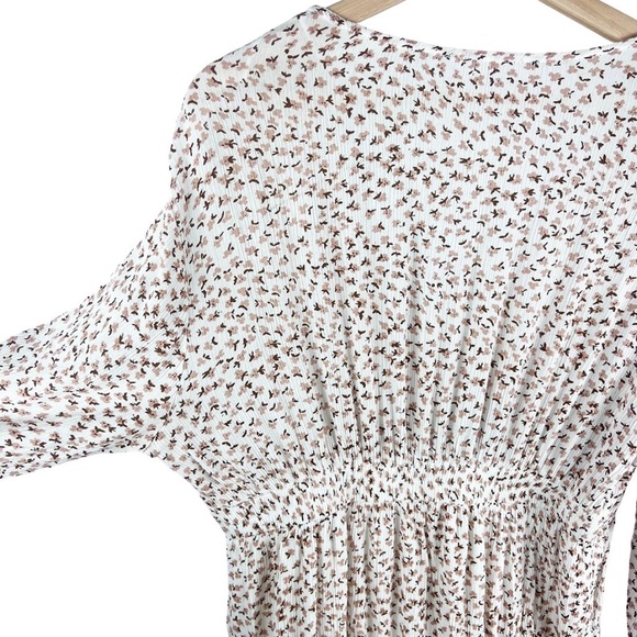 Floral Tie Front Mini Dress | Size L - Picture 4 of 5